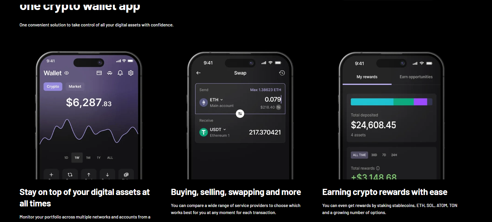 Ledger 官方应用与设备安全设置界面示意